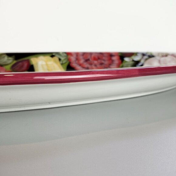 Stunning Lesal Studio Hand-Painted Floral Serving Platter - Picture 6 of 8